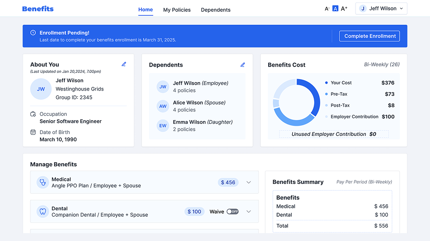 Screen 1: Plan Selection