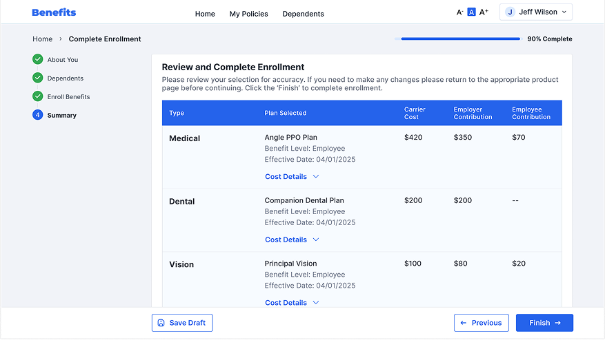 Screen 3: Confirmation