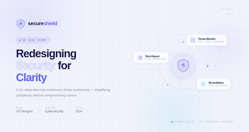 SecureShield — Cybersecurity Platform Redesign